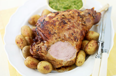 Whole roast leg of lamb THUMB